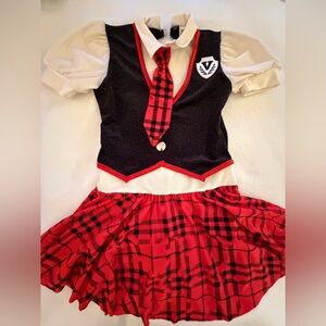 A Wish Come True School’s Out Red & Black School Girl Dance Costume.